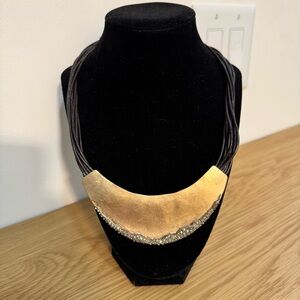 Chico’s Elegant Gold and Black Necklace - NWT